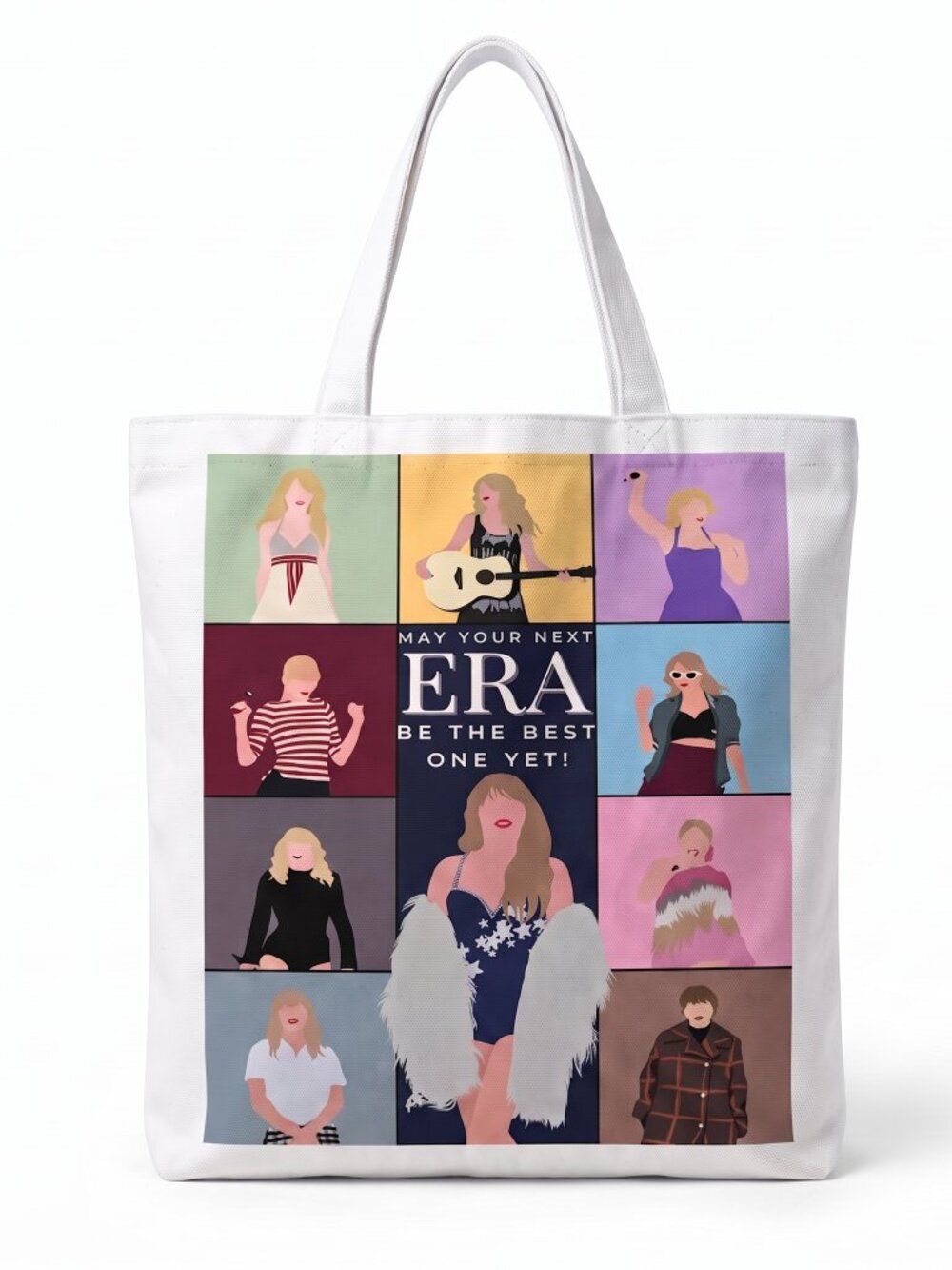 NIP Taylor Swift May Your Next Era Be The Best One Yet Canvas Tote Bag 15"x15"